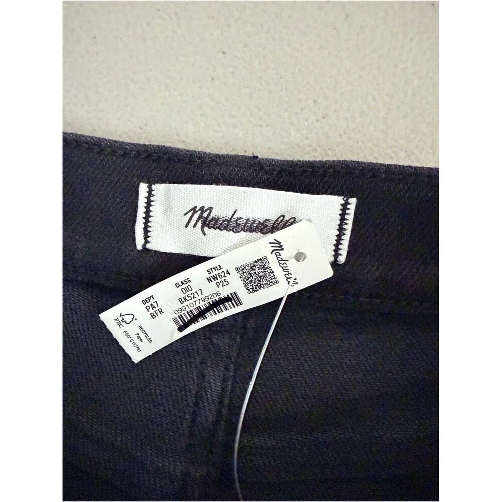 Madewell Black Wide Leg Jeans NWT Size 25P High Rise Full Length